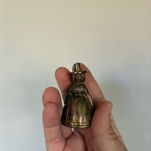 Vintage Antique small brass lady bell made in England